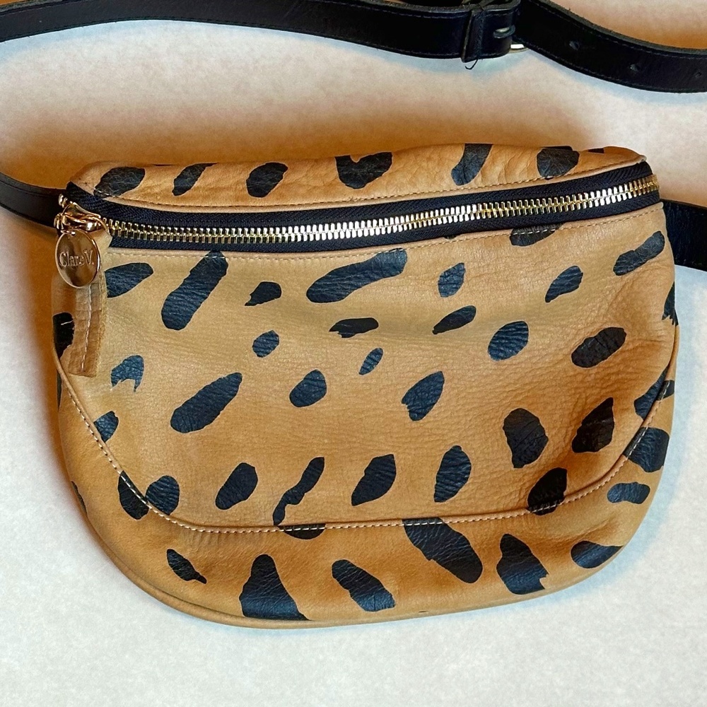 Claire V. Animal print fanny pack belt bag